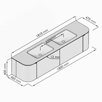KRVLEA180LR2L2D2KDWalOza - Lijntekening