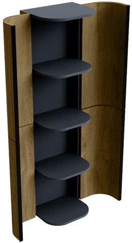 KURVE 160cm armoire colonne couleur Dusk avec 4 portes.-3