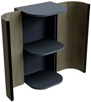 KURVE 80cm kolomkast kleur Shadow met 2 deuren.-3