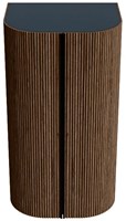 KURVE 80cm kolomkast kleur Walnut met 2 deuren.-2
