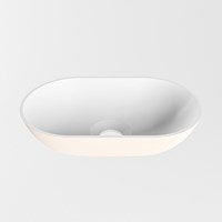 POOLE Countertop Basin solid surface 30cm color Linen / Talc.-3