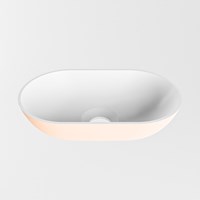 POOLE solid surface opzetkom kleur Rosee | Talc. Afmeting 30x18x8cm-3