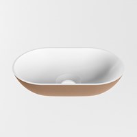 POOLE Countertop Basin solid surface 30cm color Rust / Talc.-3