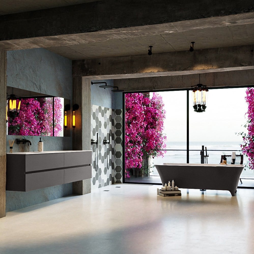 vrijstaand bad solid surface lundy dark grey vrijstaand bad solid surface lundy dark grey