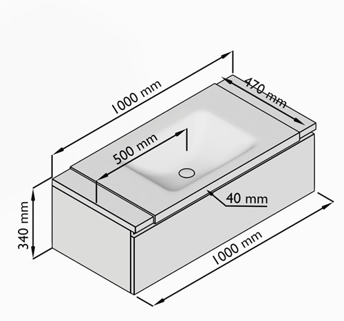 BUKLA 100cm Center met 80cm 6320013219652-5