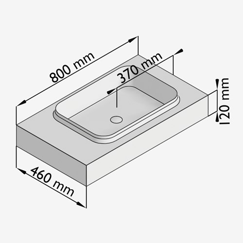 RIDGE80VRRCla - Lijntekening