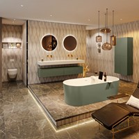 NOBLE freestanding bath 180x75cm color Army / Talc.-3