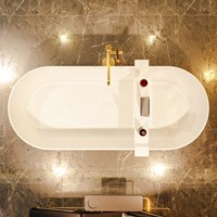NOBLE freestanding bath 180x75cm color Jeans / Talc.-2
