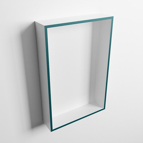 EASY Niche Murale 44,5x29,5cm solid surface couleur Smag / Talc. 1 compartiment adapté pour une installation encastrée ou en saillie.-3