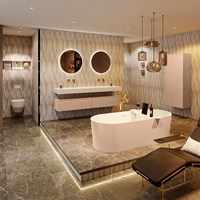 NOBLE freestanding bath 180x75cm color Rosee / Talc.-3