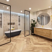 ROCK vasca da bagno indipendente 170x70cm colore Dark Grey / Talc.-3
