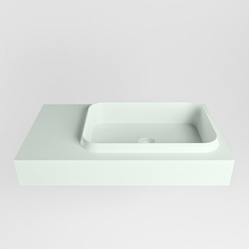 RIDGE Greey Wall-Hung Basin solid surface 80cm. Position basin Right.-2