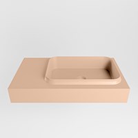 RIDGE Rosee Lavabo mural solid surface 80cm. Position lavabo Droite.-2