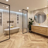 ROCK vasca da bagno indipendente 170x70cm colore Oro / Talc.-3