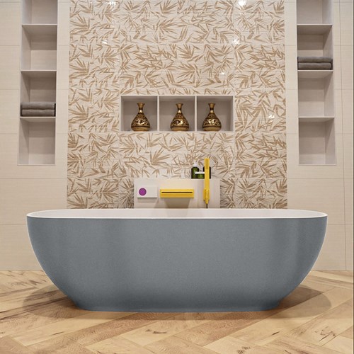 ROCK baignoire autoportante 170x70cm couleur Plata / Talc.-2