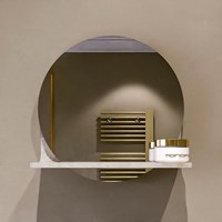 MONDIAZ SPOT mirror round Ø30cm with mirror shelf color Frappe.-3