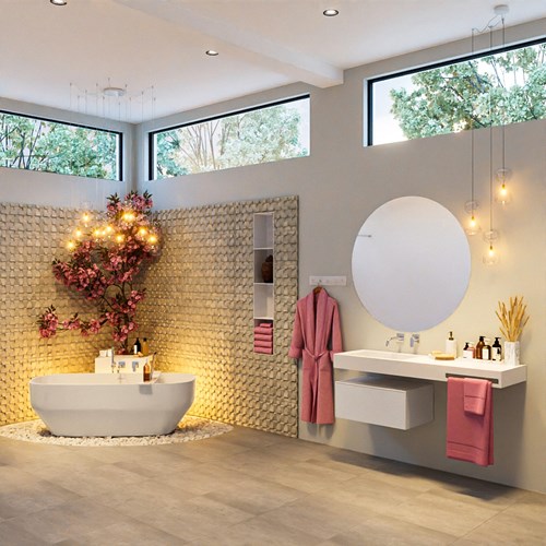STONE Freistehende Badewanne 170x75cm farbe Talc / Talc.-3