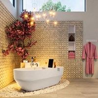 STONE vrijstaand bad 170x75cm kleur Talc / Talc-2