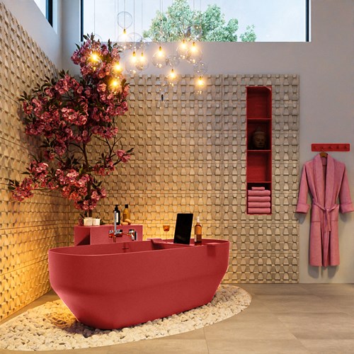 STONE vrijstaand bad 170x75cm kleur Fire / Fire-2