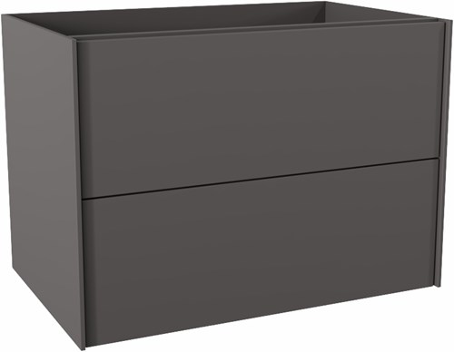 TENCE badmeubel onderkast 70cm 2 lades kleur Dark Grey, Geen uitsparing in lade.