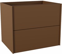 TENCE badmeubel onderkast 60cm 2 lades kleur Rust, Geen uitsparing in lade.