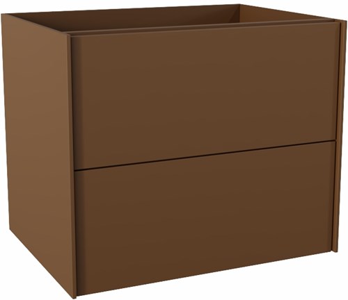 TENCE badmeubel onderkast 60cm 2 lades kleur Rust, Geen uitsparing in lade.