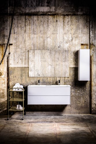 TENCE badmeubel onderkast 70cm 2 lades kleur Dark Grey, Geen uitsparing in lade.-3