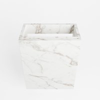 FOWY meuble lave-main sans lavabo 40cm 1 porte couleur Carrara.-2