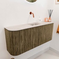JOYA-DLUX 103,2cm toiletmeubel ronding links + rechts kleur Dusk. Wastafel FAYE positie Midden Zonder kraangat kleur Nata.-3