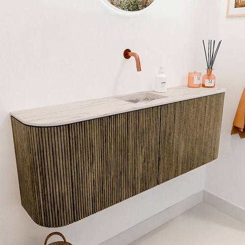 JOYA-DLUX 113,2cm toiletmeubel ronding links + rechts kleur Dusk. Wastafel FAYE positie Midden Zonder kraangat kleur Nata.-3