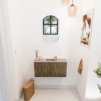 JOYA-DLUX 80cm toiletmeubel kleur Dusk. Wastafel FAYE positie Midden 1 kraangat kleur Saba.-2