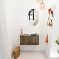 JOYA-DLUX 80cm toiletmeubel kleur Dusk. Wastafel FAYE positie Rechts 1 kraangat kleur Sombra.-2