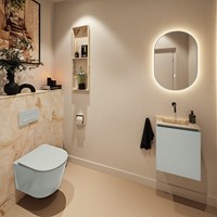 TURE-DLUX 40cm mueble fondo reducido Greey. EDEN lavabo posición Centro Frappe. sin orificio.-2