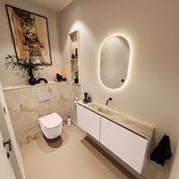 MONDIAZ GLOW spiegel ovaal 45x90cm Rosee. Bewegingssensor LED verlichting rondom.-3