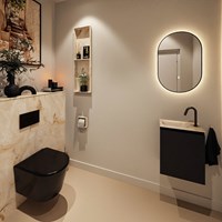TURE-DLUX 40cm meuble lave-main Urban. Lavabo EDEN Frappe position Gauche 1 trou pour robinetter.-2