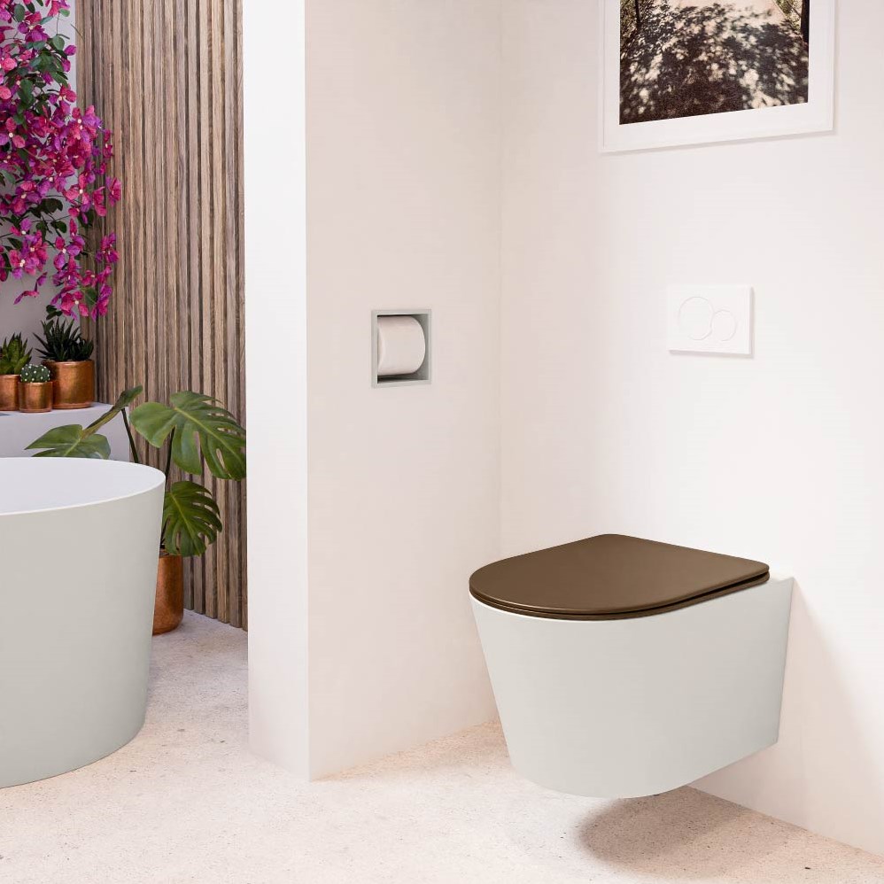 LAVIE WC suspendu single fire sans bride chasse d´eau profonde