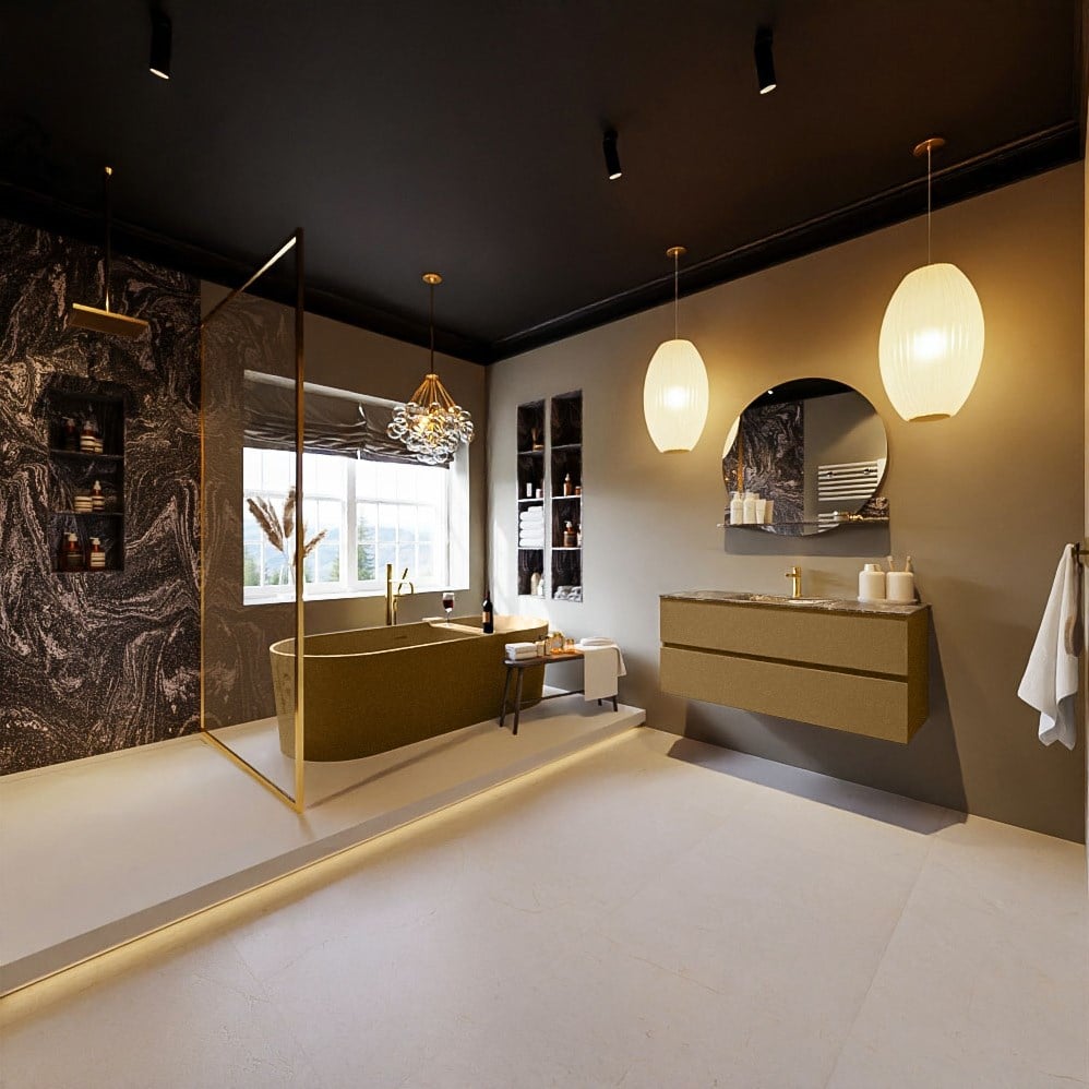 VICA-DLUX 110cm badmeubel onderkast Oro 2 lades. Inbouw