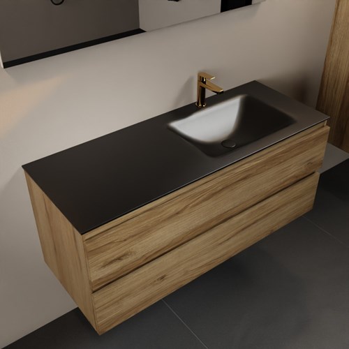 AIVY 120cm badmeubel Chai, wastafel Urban solid surface rechts 1 kraangat