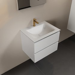 AIVY 60cm mobili da bagno Talc. Lavabo Talc Solid surface Centro 1 foro per rubinetto.