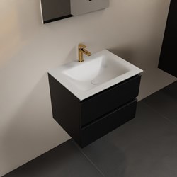 AIVY 60cm mobili da bagno Urban. Lavabo Talc Solid surface Centro 1 foro per rubinetto.