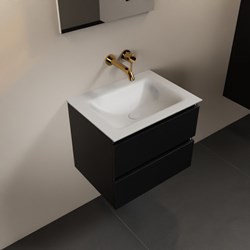 AIVY 60cm mobili da bagno Urban. Lavabo Talc Solid surface Centro senza foro per il rubinetto.