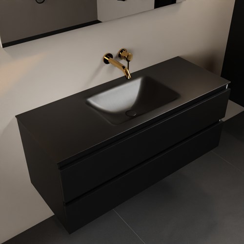 AIVY 120cm badmeubel Urban, wastafel Urban solid surface midden zonder kraangat