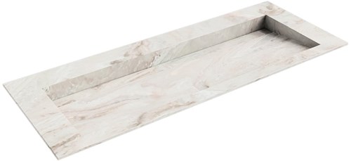 AVON Frappe solid surface inbouw wastafel 121cm. Positie wasbak Midden. 