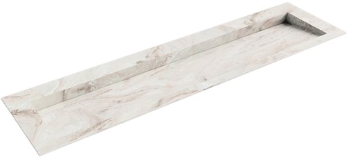 AVON Frappe solid surface inbouw wastafel 181cm. Positie wasbak Midden. 