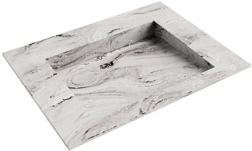 AVON Glace solid surface inbouw wastafel 60cm. Positie wasbak Midden. 