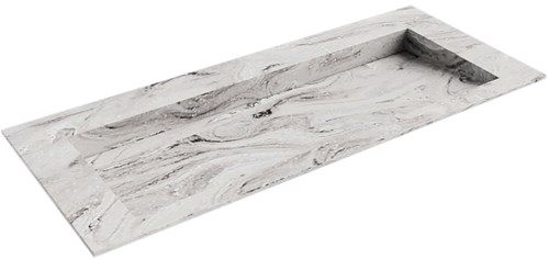 AVON Glace solid surface inbouw wastafel 110cm. Positie wasbak Midden. 