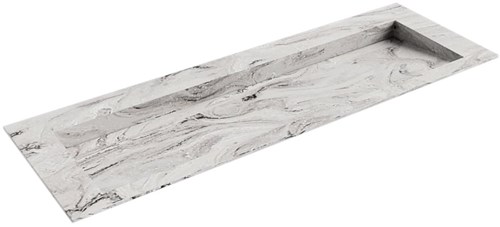 AVON Glace solid surface inbouw wastafel 140cm. Positie wasbak Midden. 