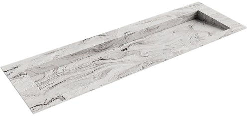 AVON Glace solid surface inbouw wastafel 151cm. Positie wasbak Midden. 