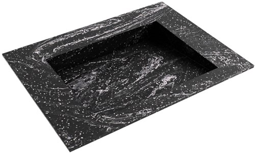 AVON Lava solid surface inbouw wastafel 60cm. Positie wasbak Midden. 