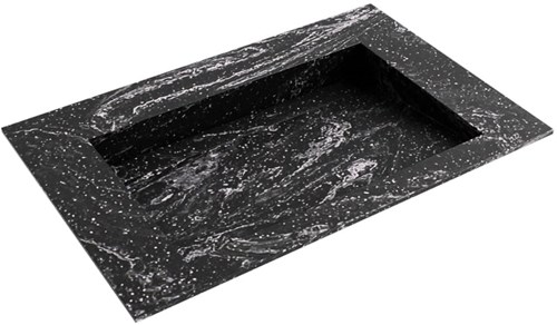 AVON Lava solid surface inbouw wastafel 70cm. Positie wasbak Midden. 